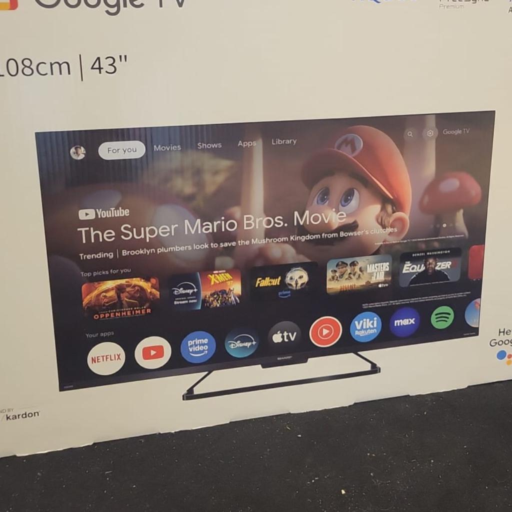 Sharp 43GR8265 43inch 4K UH Qled 144Hz Smart Google TV Nieu, Sharp, Nieuw, https://global.sharp/contact/, 1 Takumi-cho, Sakai-ku, Sakai City, Osaka 590-8522, Japan