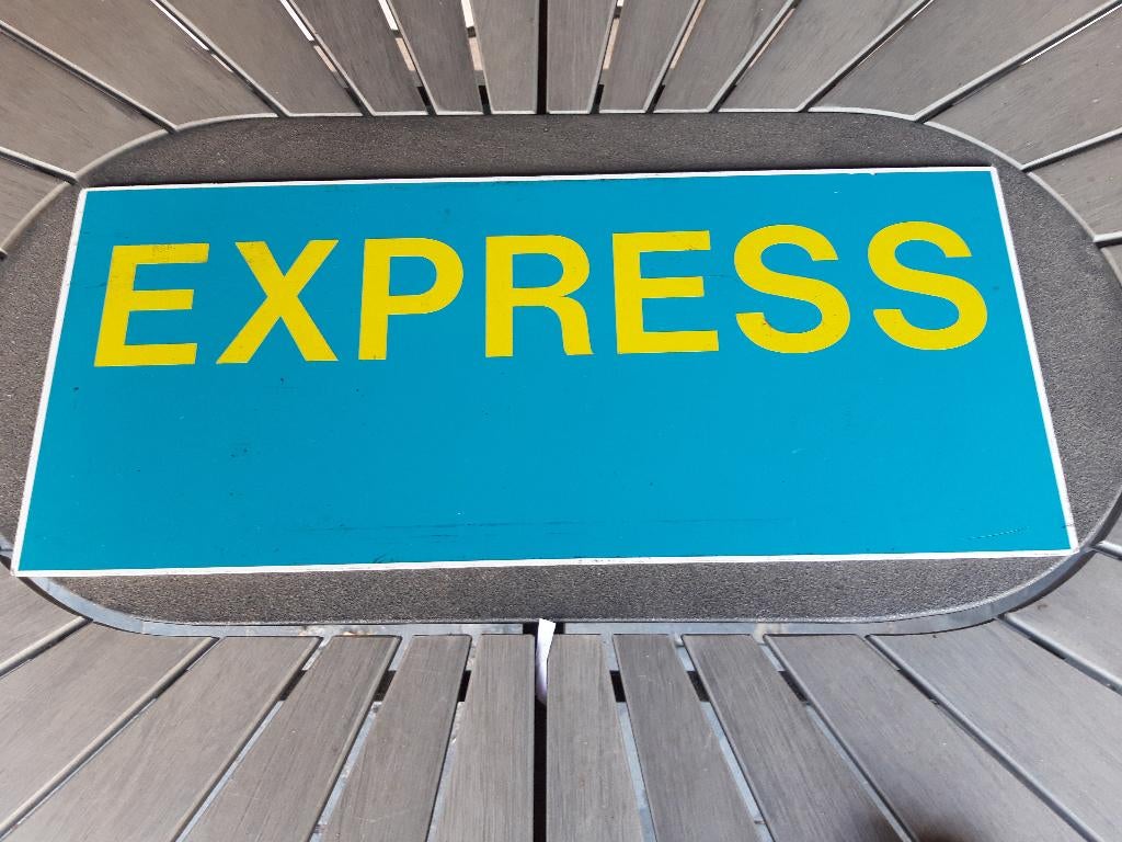 bus - kunststof bord EXPRESS - Connexion ?, Ophalen of Verzenden, Gebruikt, Bus of Metro, Overige typen