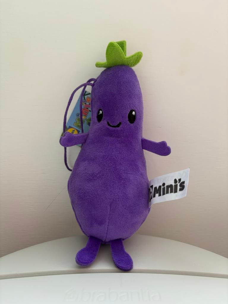 Abby Aubergine mini knuffel - nieuw, Verzamelen, Supermarktacties, Lidl, Ophalen of Verzenden