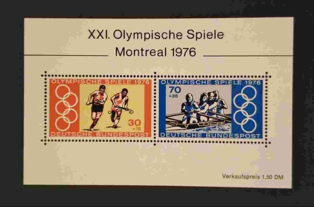 DUITSLAND - blok Olympische Spiele Montreal 1976, Verzenden, BRD, Postfris