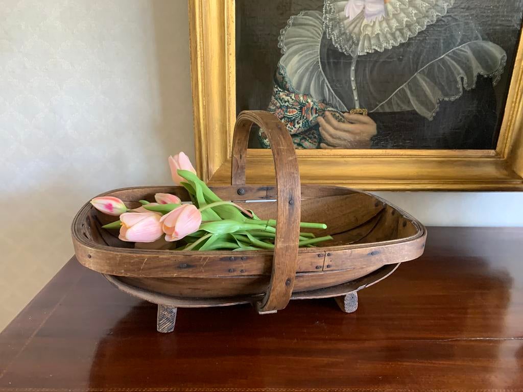 Brocante Engelse plukmand / Sussex Trug, Antiek en Kunst, Ophalen of Verzenden