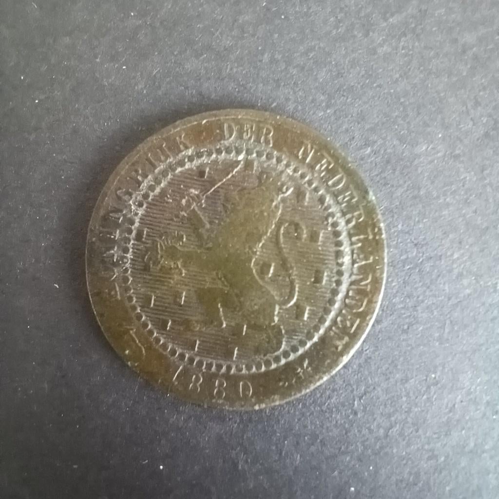 1 cent 1880 Willem III, Ophalen of Verzenden, Koning Willem III, 1 cent, Losse munt