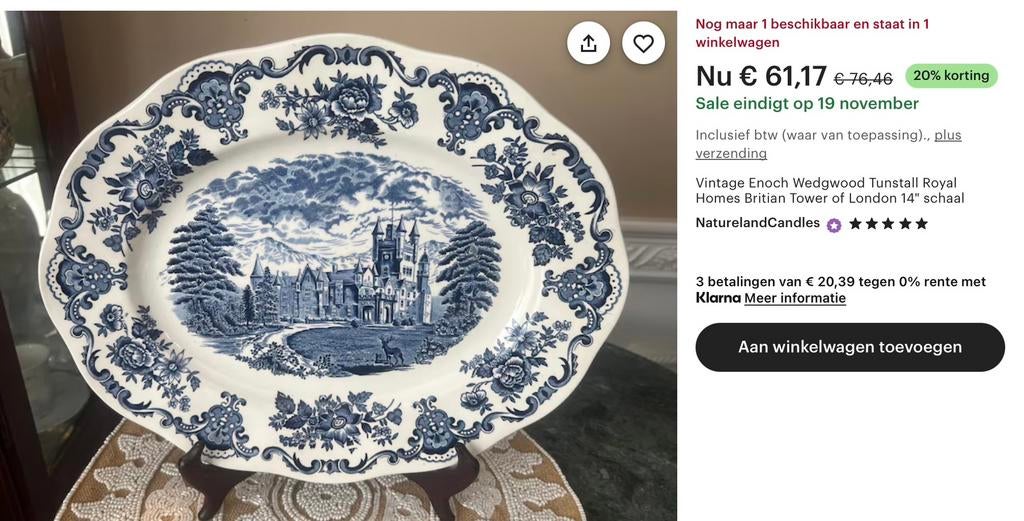 Blauw.  Wandbord.      Diverse!, Antiek en Kunst, Antiek | Wandborden en Tegels, Ophalen of Verzenden