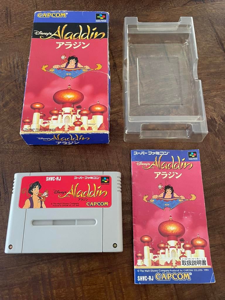 Aladdin SNES Super Nintendo SFC CIB compleet Famicom NTSC, Spelcomputers en Games, 1 speler, Ophalen of Verzenden, Zo goed als nieuw