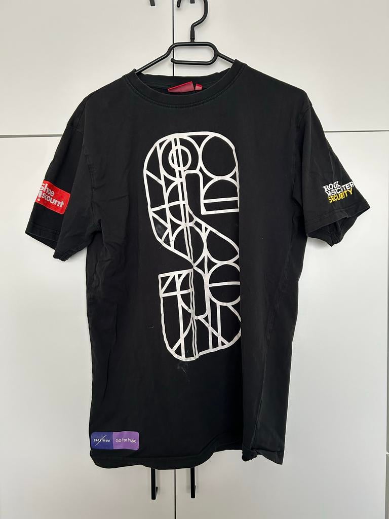 Zwart T-shirt Rock Werchter security - Maat M, Kleding | Heren, Ophalen of Verzenden, Gedragen, Maat 48/50 (M), Zwart