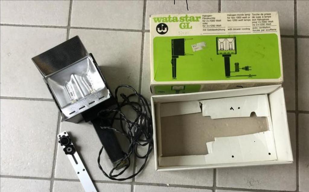 Vintage Watastar GL Filmzon Lamp met Originele Doos, Audio, Tv en Foto, Fotografie | Fotostudio en Toebehoren, Ophalen of Verzenden
