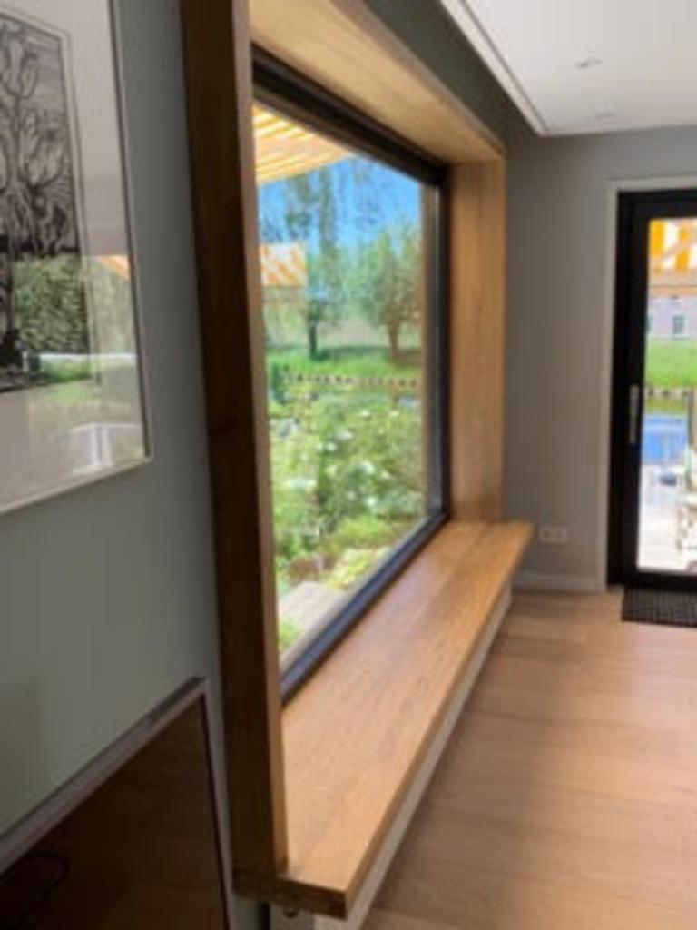 Massief Eiken vensterbank met boomstam rand of rechte randen, Ophalen, Vensterbanken, Eiken, Nieuw