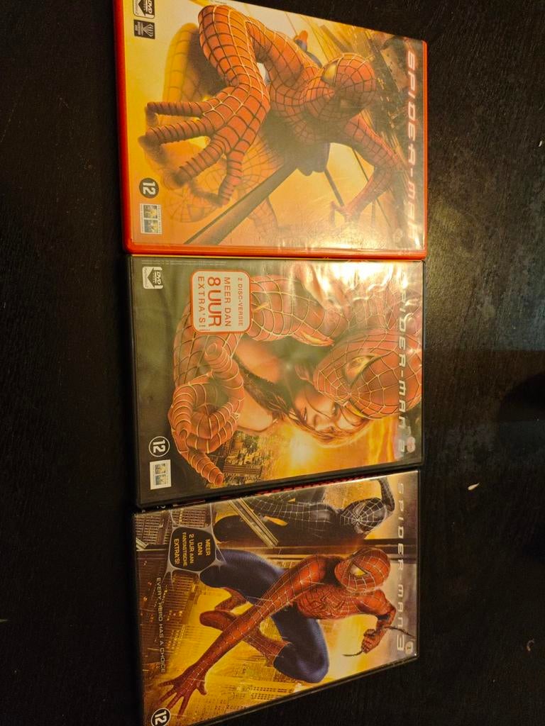 Spiderman 1, 2, 3 - Double Disc DVD's, Gebruikt, Boxset, Fantasy, Ophalen of Verzenden