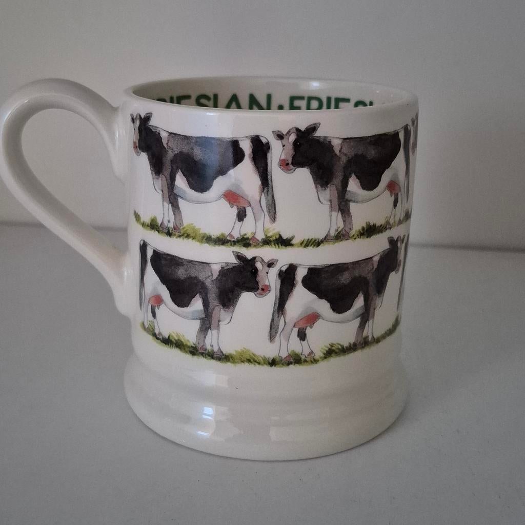 Emma Bridgewater mok 0.5 1/2pt Friesian Cow koe nieuw, Nieuw, Ophalen of Verzenden, Overige stijlen, Kop(pen) en/of Schotel(s)