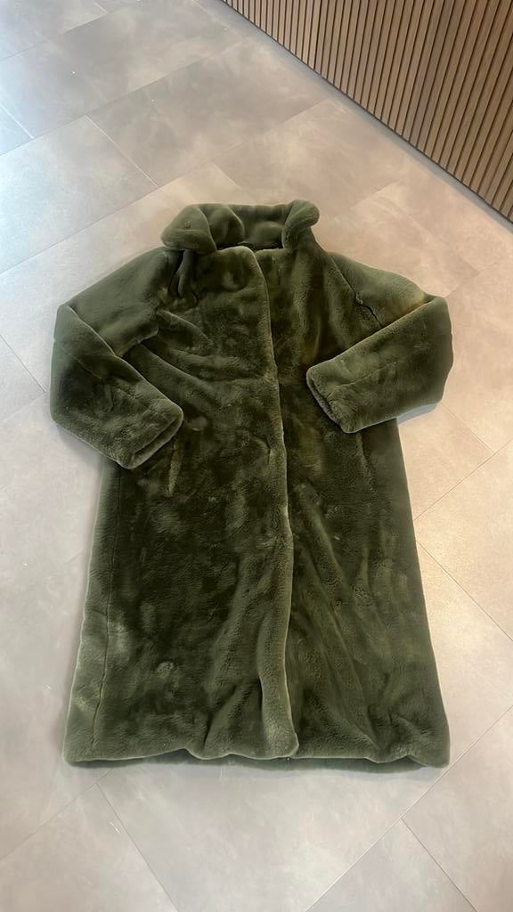 Zachte donkergroene teddy/faux fur jas – only m, ., Ophalen of Verzenden, Zo goed als nieuw, .