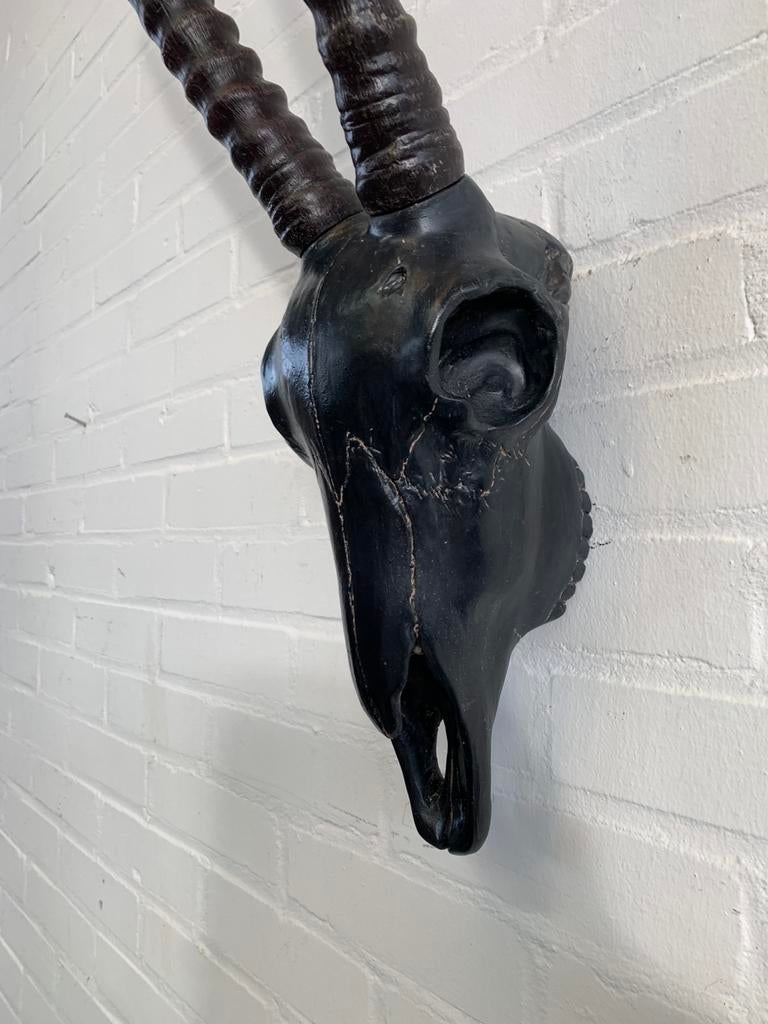 decoratieve gemsbok-schedel (Oryx gazella) in het zwart, Huis en Inrichting, Woonaccessoires | Wanddecoraties, Ophalen of Verzenden