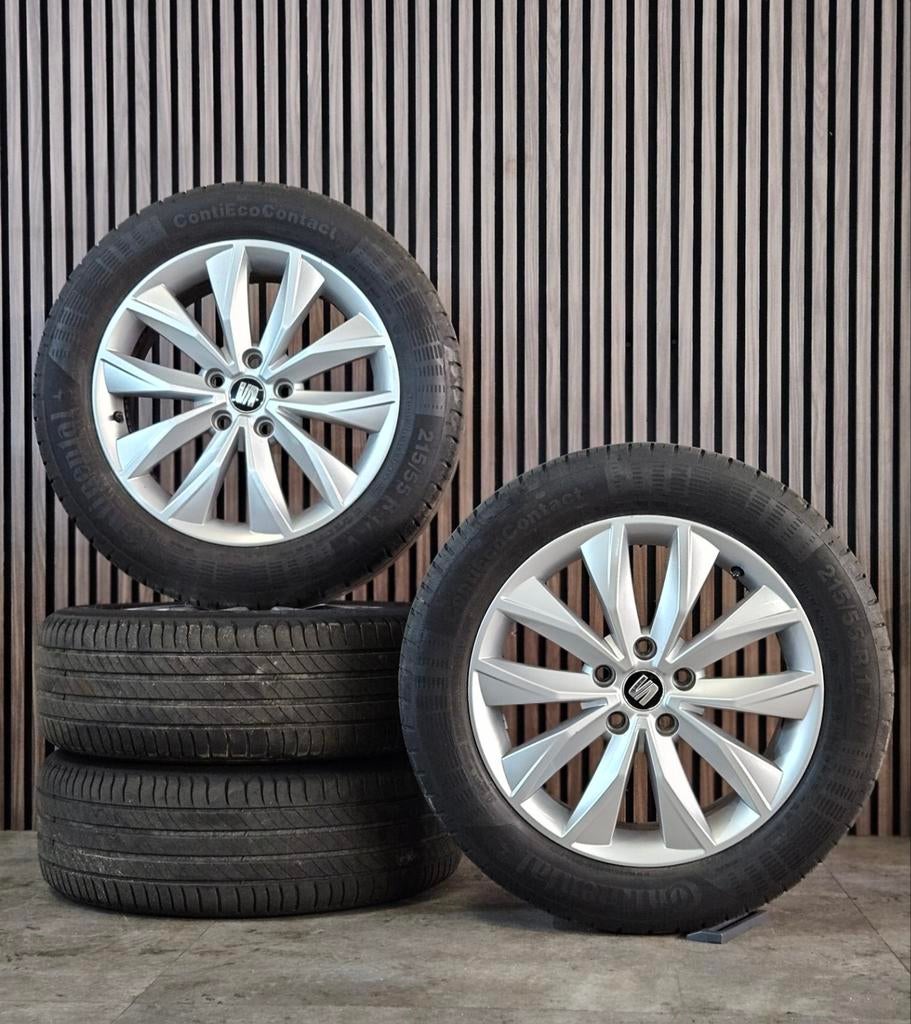 Nette 17" Orig SEAT Ateca velgen+GOEDE Banden 5x112, Auto-onderdelen, Banden en Velgen, Ophalen, Seat, Banden en Velgen, 17 inch