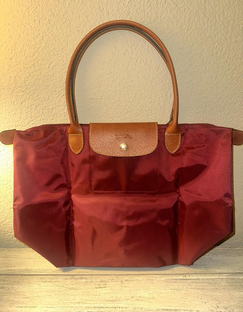 Longchamp L - Burgundy, Ophalen of Verzenden, Nieuw, Rood, Schoudertasje