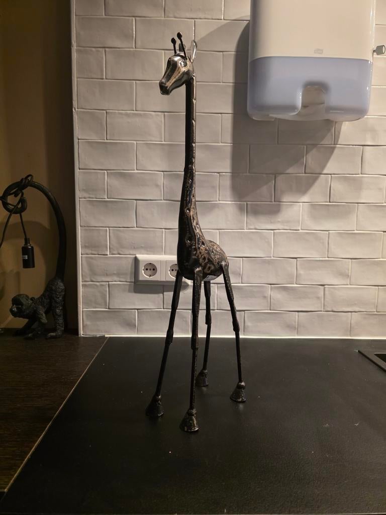 Mooie decoratieve giraffe, Tuin en Terras, Tuinbeelden, Ophalen of Verzenden, Gebruikt, Metaal, Dierenbeeld
