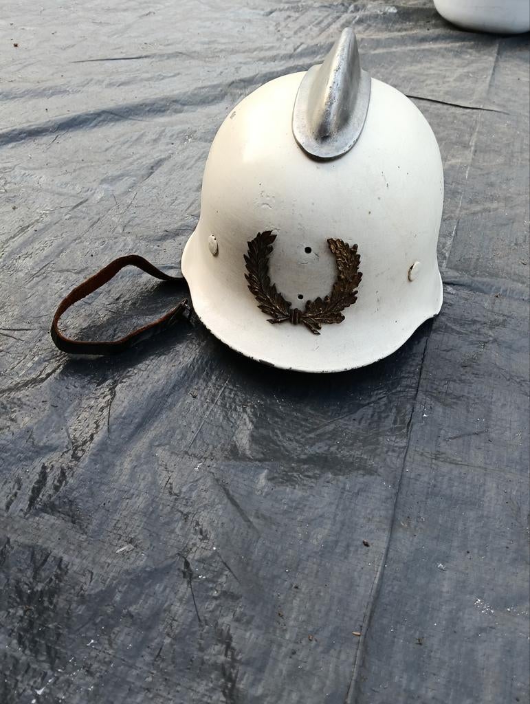 Vooroorlogse, Duitse brandweerhelm met bijpassende tas, Ophalen of Verzenden, Landmacht, Duitsland, Overige typen