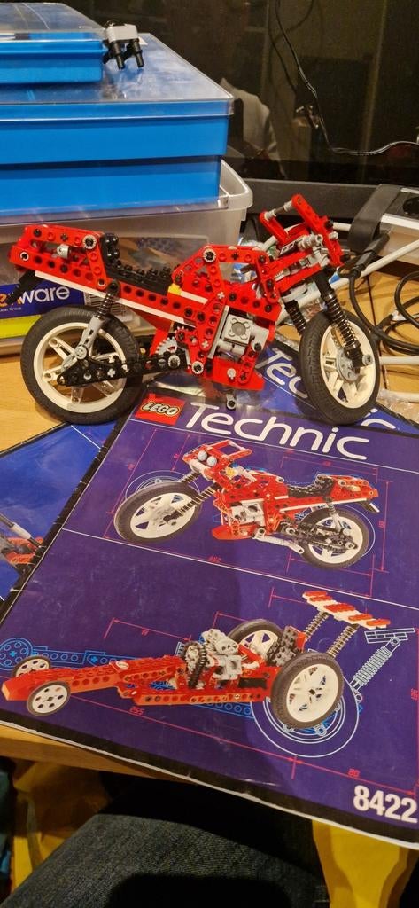 Lego Technic Motor 8422 - 99% Compleet met Boekje, Ophalen of Verzenden, Gebruikt, Complete set, Lego