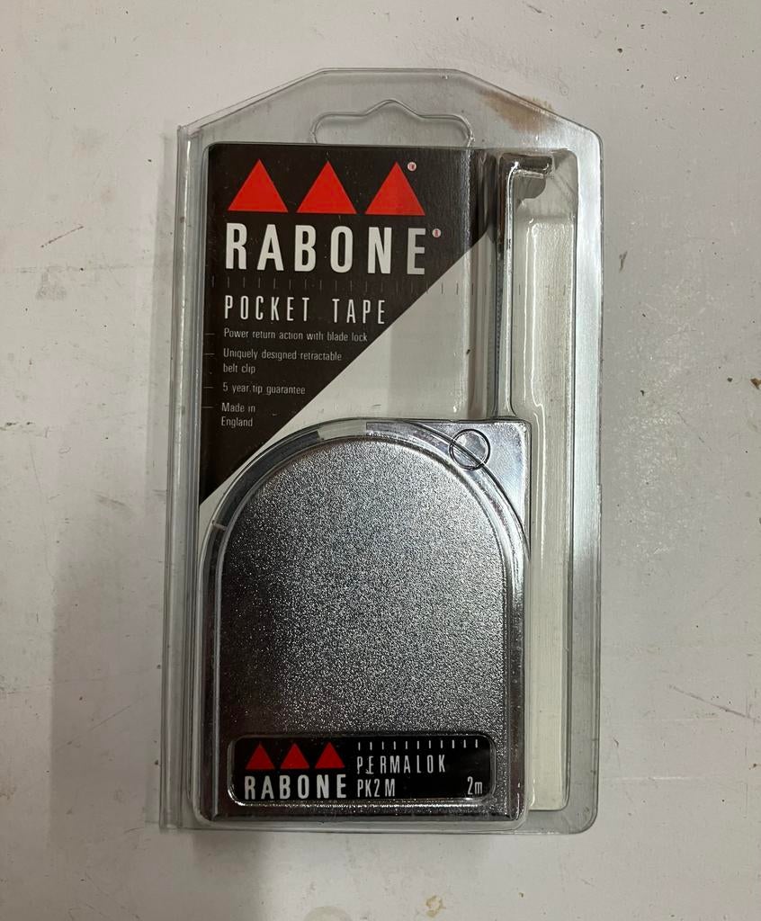 Rabone Rolmaat 2m - Meetlint / Rolbandmaat, Doe-het-zelf en Verbouw, Meetapparatuur, Nieuw, Afstand, Ophalen of Verzenden