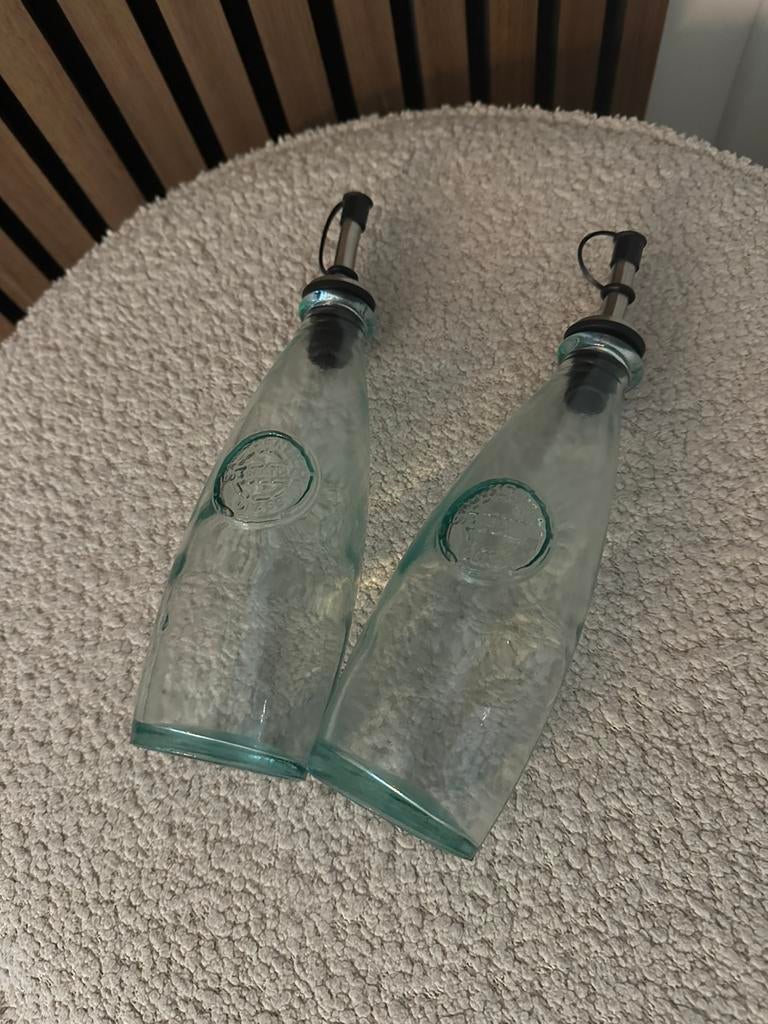 Olijfolie flesjes 2 stuks, Ophalen, Nieuw, Glas, Overige stijlen
