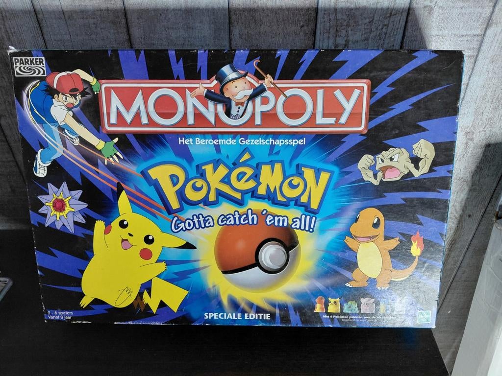Zeldzame Pokémon Monopoly (1999) –Speciale Editie., Hobby en Vrije tijd, Gezelschapsspellen | Bordspellen, Vijf spelers of meer
