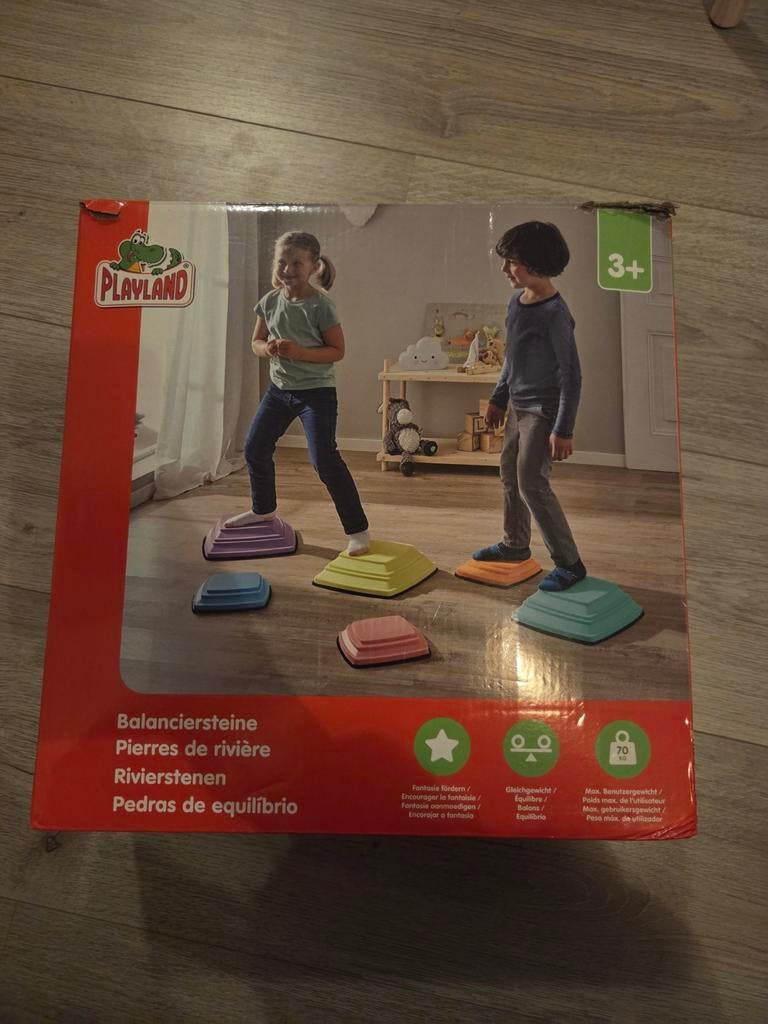 Pastelkleurige balansstenen / stapstenen Zo Goed Als Nieuw!, Ophalen of Verzenden, Zo goed als nieuw, Overige typen, Aanbouwonderdeel