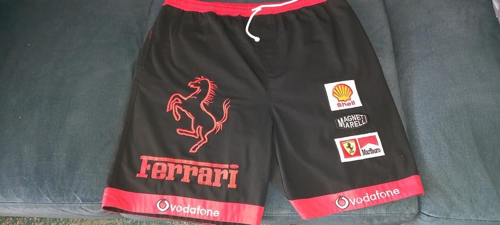 Ferrari korte broek Zwart/Rood - Maat XXL, Ferrari, Zwart, Maat 56/58 (XL), Ophalen of Verzenden