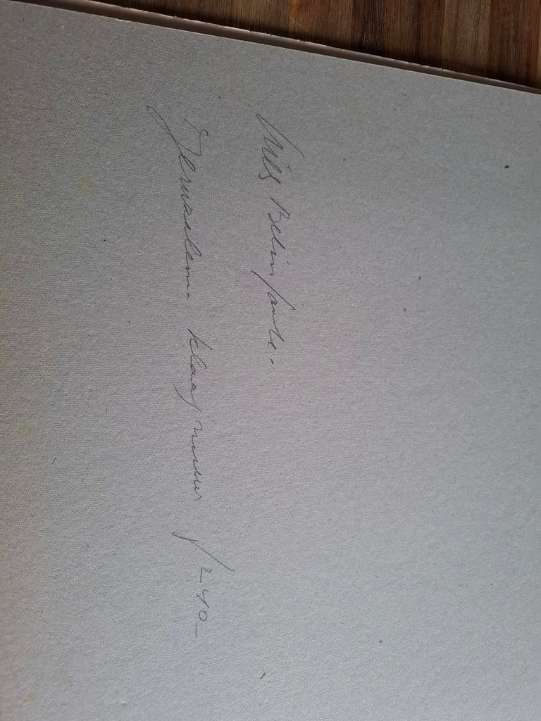 Willy Belinfante - Klaagmuur Jeruzalem Ets, Ophalen