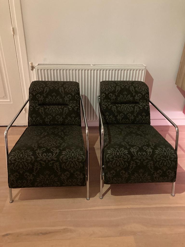 Twee design stoelen, Ophalen, 75 tot 100 cm, Zo goed als nieuw, Stof