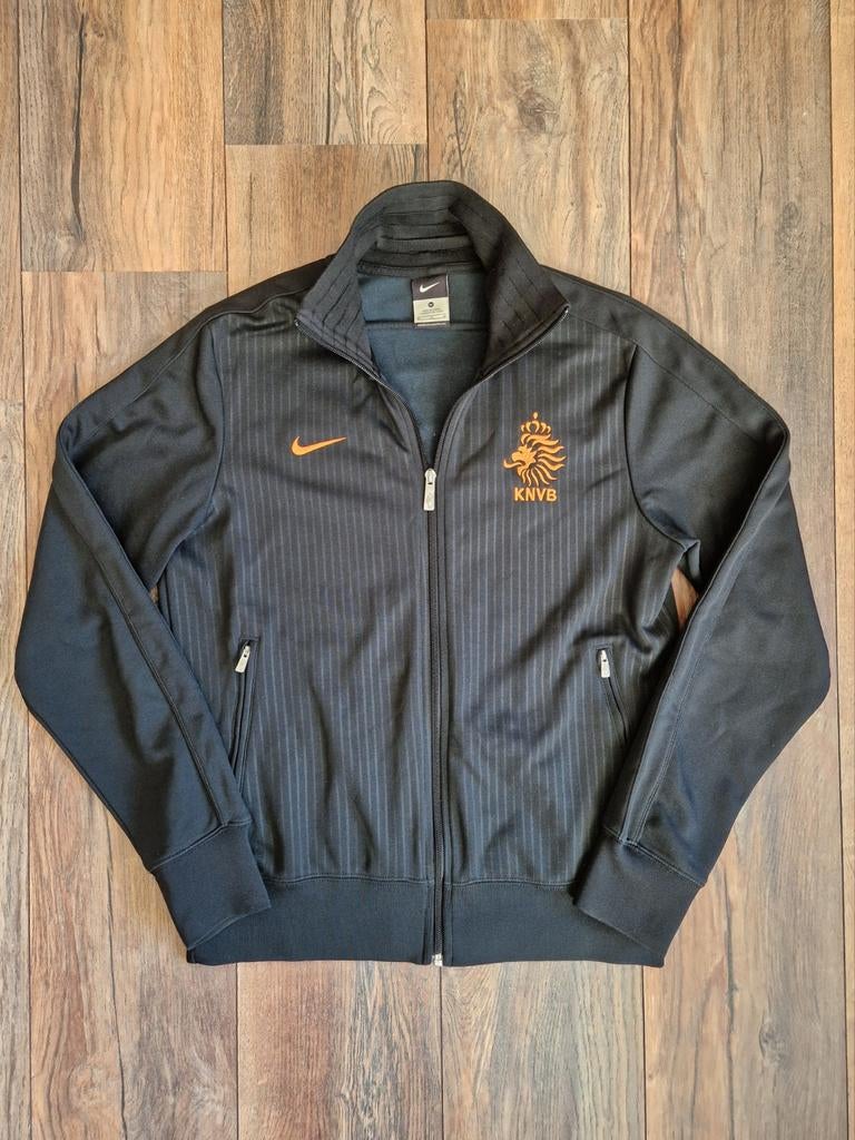 Nederlands Elftal N98 vest uit 2012 - WK Oranje shirt jack, Maat 48/50 (M), Zwart, Nike, Ophalen of Verzenden