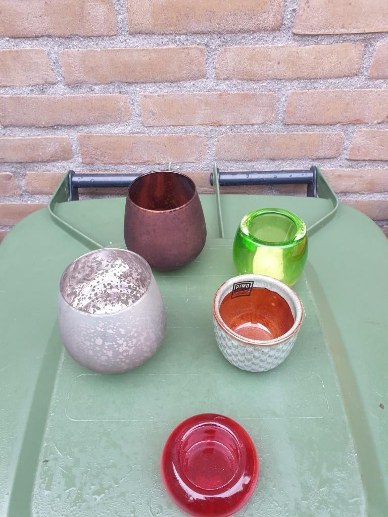 Diverse waxinelichtje houders.2,50 euro per stuk, Huis en Inrichting, Woonaccessoires | Kandelaars en Kaarsen, Ophalen of Verzenden