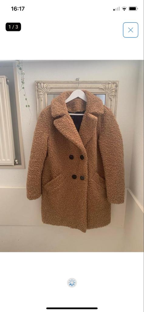 Teddy jas - Bruin - Maat M, Ophalen of Verzenden, Zo goed als nieuw, Maat 38/40 (M), Bruin