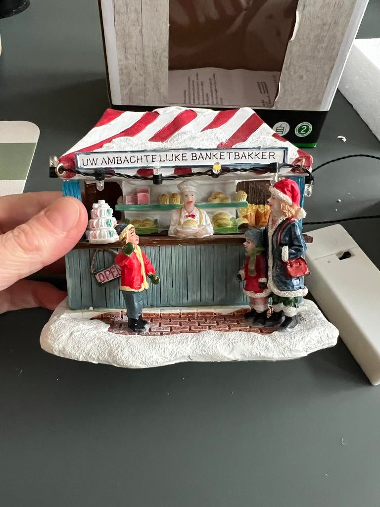 Intratuin Kerstdorp Bakkerij - Compleet met Verlichting, Ophalen, Zo goed als nieuw