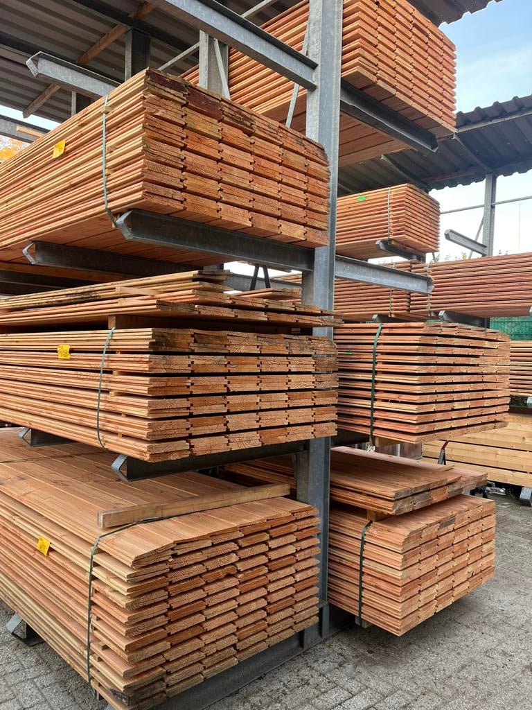 Douglas hout Zweeds rabatdelen  potdeksel planken, Minder dan 25 mm, Nieuw, Ophalen of Verzenden, Plank