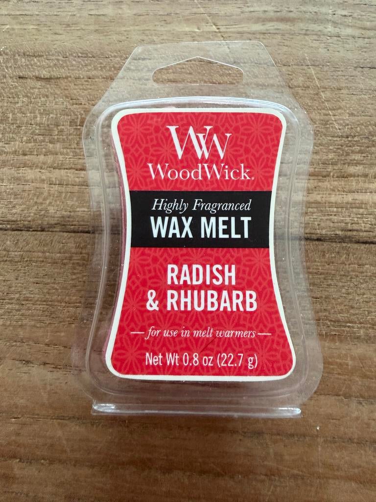 WoodWick Radish & Rhubarb Wax Melt nieuw, Huis en Inrichting, Woonaccessoires | Kandelaars en Kaarsen, Overige materialen, Nieuw