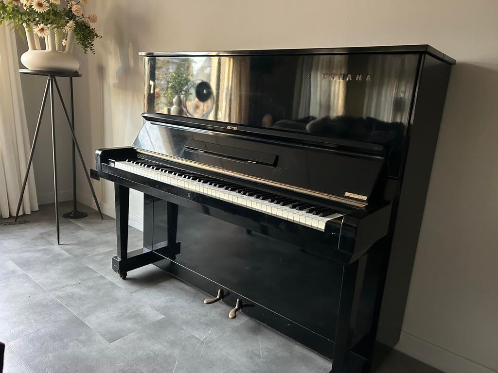 Mooie Yamaha U3 piano - hoogglans zwart, Ophalen, Gebruikt, Zwart, Piano