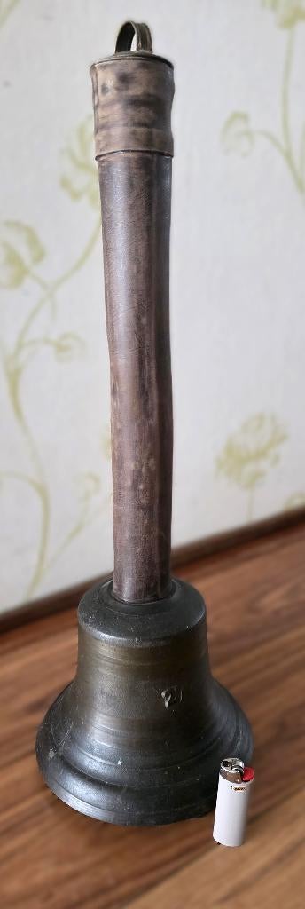 Antiek Handbel - Grote Bel - Scheepsbel - Schoolbel, Antiek en Kunst, Ophalen