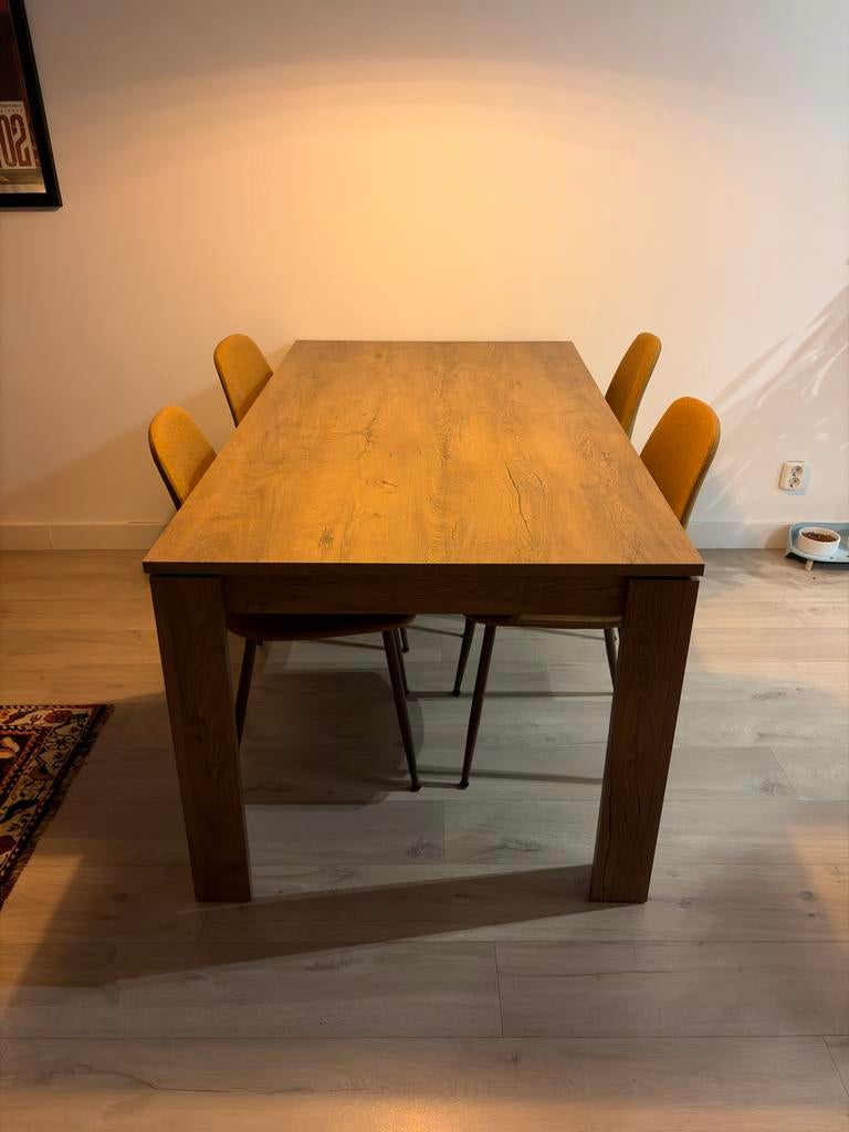 VEDDE eettafel 90x160 wild donker eiken – Goede staat, Ophalen, Rechthoekig, 150 tot 200 cm, 50 tot 100 cm