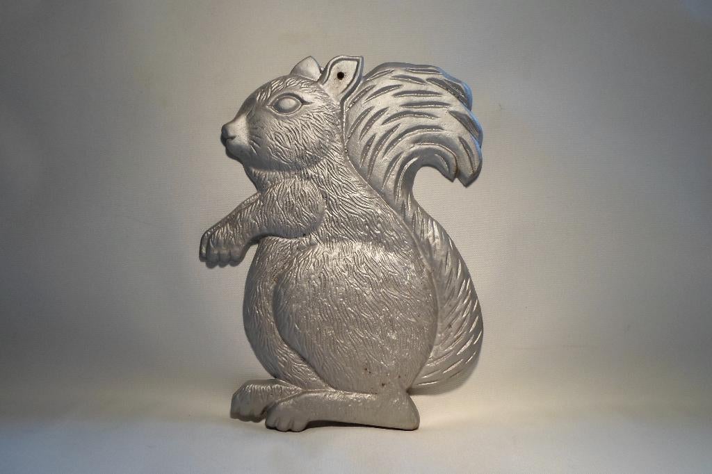 Eekhoorn Gietijzer Wanddecoratie, Ophalen of Verzenden, Gebruikt, Metaal, Decoratieobject