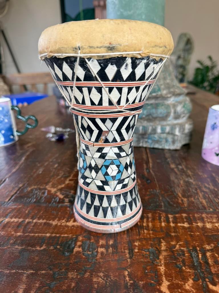 Darbuka trommel doumbek ingelegd trommeltje, Ophalen of Verzenden, Gebruikt, Trommel