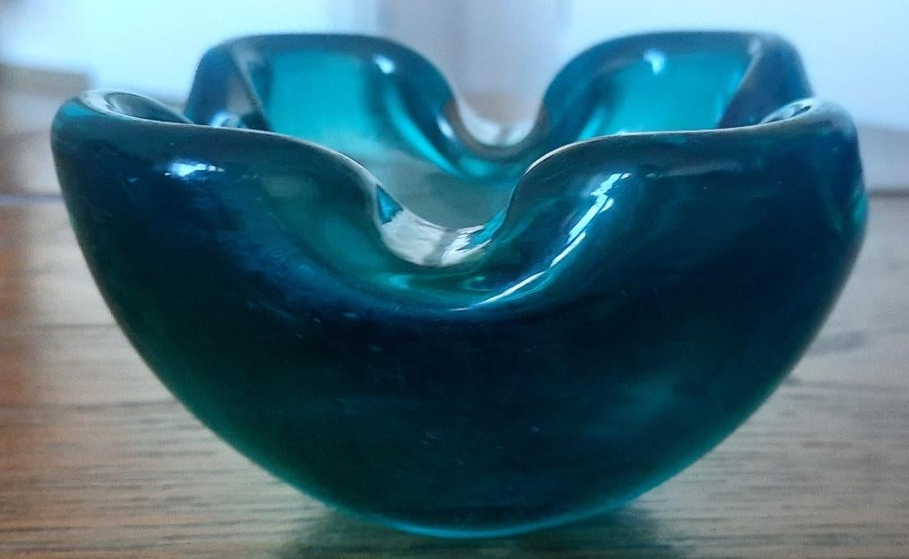 kristallen asbak, Murano stijl, Antiek en Kunst, Antiek | Glas en Kristal, Ophalen of Verzenden