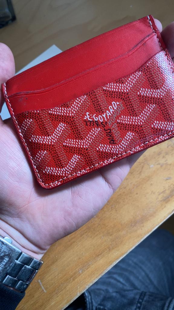Goyard Portemonnee Unisex - Rood, Sieraden, Tassen en Uiterlijk, Portemonnees, Ophalen of Verzenden, Gebruikt, Rood, Overige merken