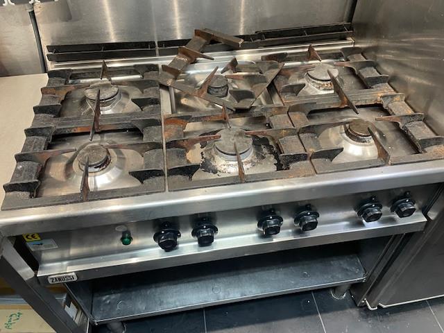 6 pits gasfornuis Zanussi, Ophalen, Gebruikt, Fornuis, Frituur en Grillen