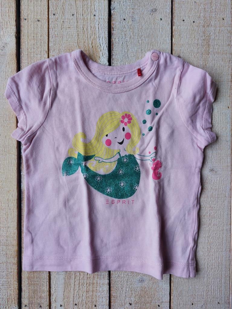 Esprit shirt maat 62 - Zeemeermin print, Zo goed als nieuw, Esprit, Shirtje of Longsleeve, Verzenden