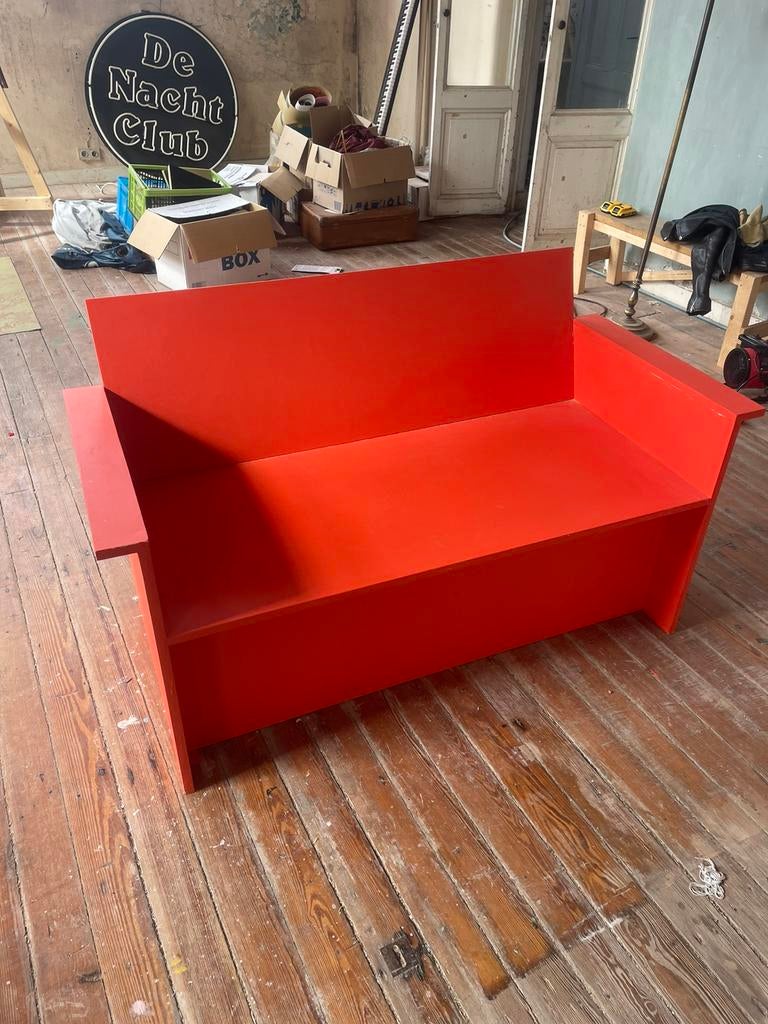 Design tweezitsbankje, geschikt voor buiten, Ophalen, Zo goed als nieuw, Hout