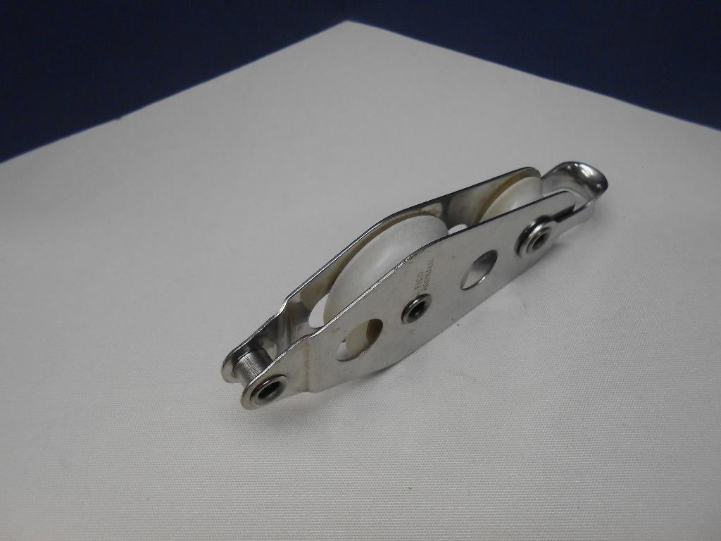 RVS Vioolblok / Katrol + hondsvot voor 6 - 8 mm, Watersport en Boten, Accessoires en Onderhoud, Ophalen of Verzenden, Nieuw, Lijn of Blok