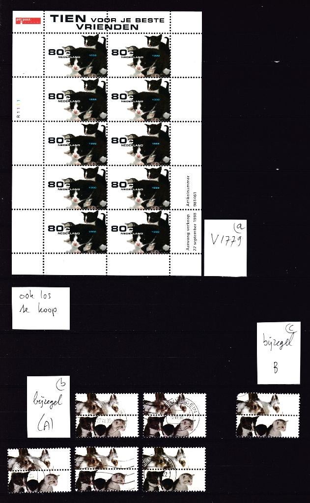 8998) Nederland V1779 natuur en milieu 1998 vel en, Ophalen of Verzenden