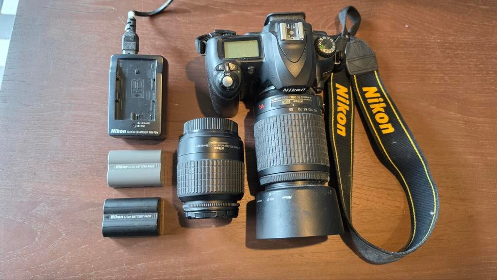 Nikon D80 spiegelreflexcamera met twee lenzen, Ophalen of Verzenden