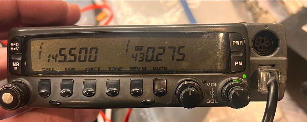 Kenwood FM Dualbander TM-733, Ophalen of Verzenden, Gebruikt, Portofoon of Walkie-talkie, Handsfree-functie