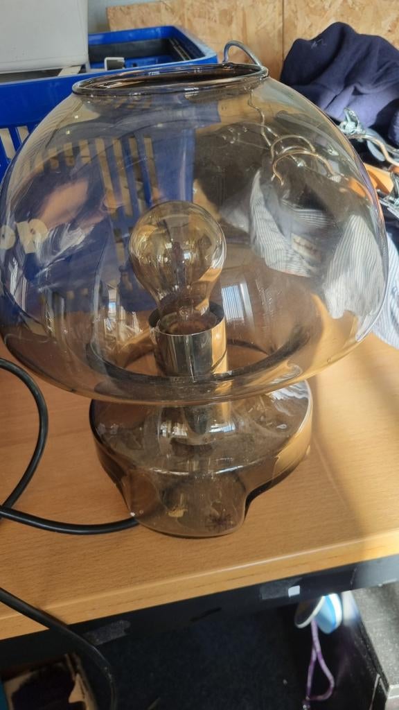 Sussmuth luchten Mushroom lamp smoked glas, Ophalen of Verzenden, Zo goed als nieuw