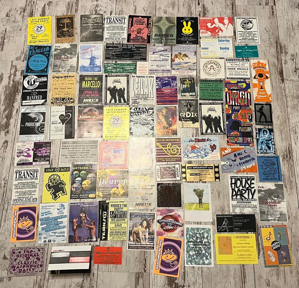 90’s Mellow house techno groove flyers Thunderdome gabber, A4 of kleiner, Ophalen of Verzenden, Muziek, Rechthoekig Staand