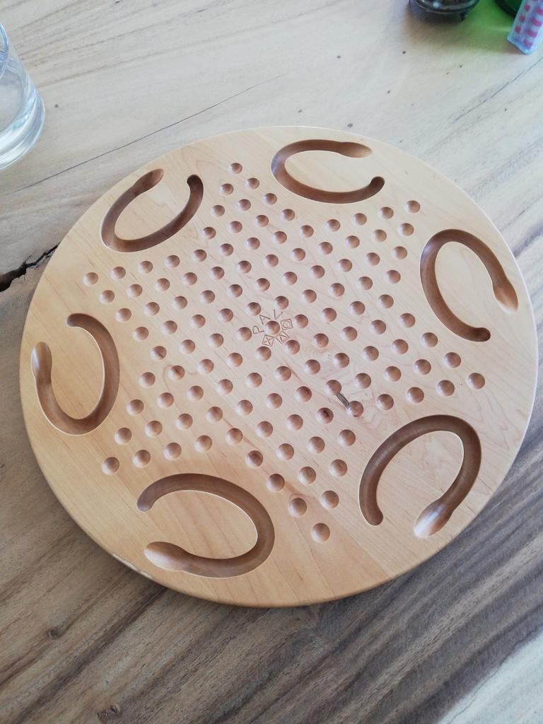 XL houten Chinese checkers (halma) speelbord, Een of twee spelers, Ophalen of Verzenden, Zo goed als nieuw